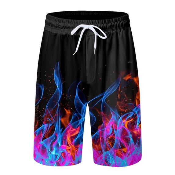 CHENge Men Plus Size Board Shorts Fashion Funny/novelty Print Quick Dry Spring Break Swim Trunks with Pockets Anti-Chafe Mens Summer Clothes
