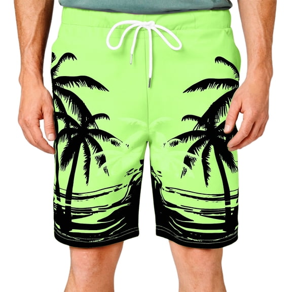 CHENge Men Plus Size Swim Shorts Loose Fit Solid Color Quick-Dry Vacation Beach Shorts with Pockets Upf 50+ Sun Protection Swimwear Bathing Suits