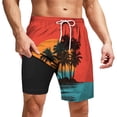 thumbnail image 1 of CHENge Men's Board Shorts Long Breathable Tropical Print Quick-Dry Spring Break Swim Trunks with Soft Mesh Lining Stretch Fabric Beach Shorts Bathing Suits, 1 of 5