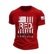 CHENge Mens R.E.D Friday Shirt On Friday We Wear Red Military Remember Everyone Deployed Unisex-Adults US Flag Classic Fit Short Sleeve T-Shirt