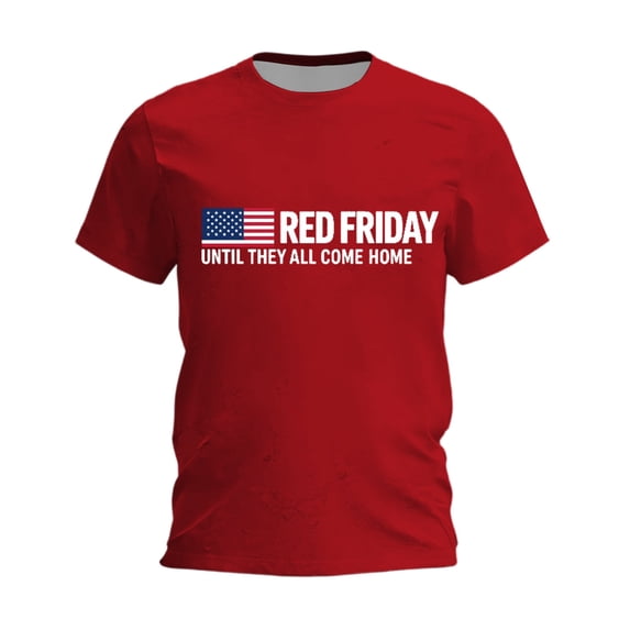 CHENge Men's R.E.D Friday Shirt On Friday We Wear Red Military Remember Everyone Deployed Unisex-Adults US Flag Classic Fit Short Sleeve T-Shirt