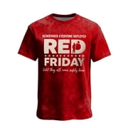 CHENge Mens R.E.D Friday Shirt On Friday We Wear Red Military Remember Everyone Deployed Unisex-Adults US Flag Classic Fit Short Sleeve T-Shirt