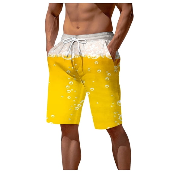 CHENge Men's Shorts Retro Athletic Tropical Print Quick Dry Surf Board Shorts with Pockets Upf 50+ Sun Protection Swimwear Bathing Suits