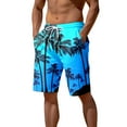 thumbnail image 1 of CHENge Men's Swim Trunks 5 Inch Loose Fit Tropical Print Quick Dry Vacation Beach Shorts with Pockets Anti-Chafe Beach Shorts Bathing Suits, 1 of 6