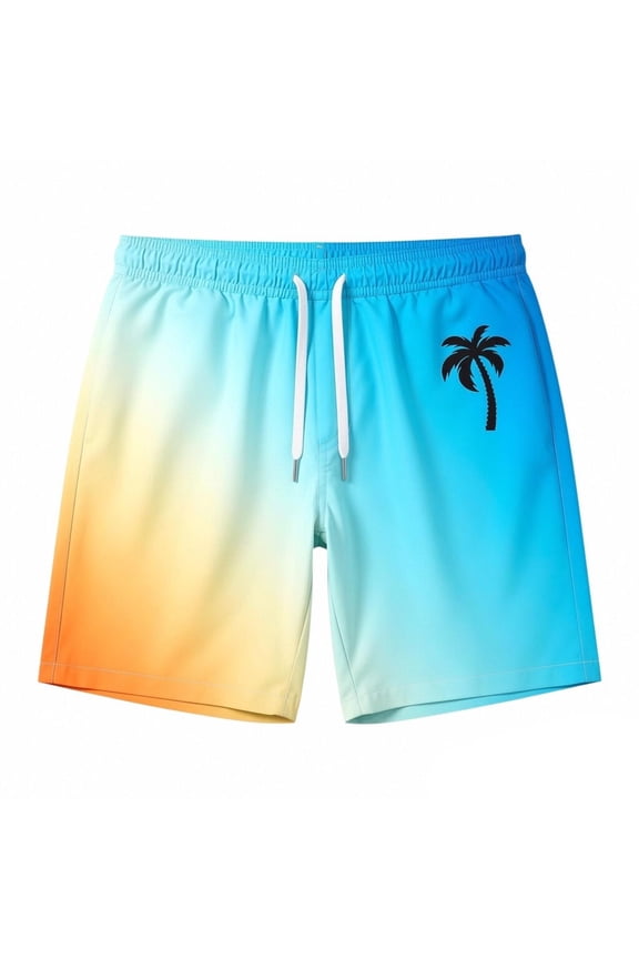 Men's Swim Trunks 5 Inch Retro Athletic Funny/novelty Print Quick Dry Pool Swimming Trunks with Pockets Stretch Fabric Beach Wear