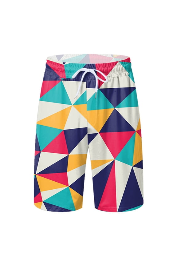 Men's Swim Trunks 7 Inch Casual Retro Tropical Print Quick-Dry Surf Board Shorts with Pockets Anti-Chafe Beach Wear
