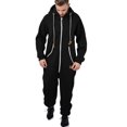 thumbnail image 1 of CHENge Mens Hooded Jumpsuit Full Zip Up 1sie Work Coverall Rompers Plus Size 1 Piece Overalls Jogging Suit with Pockets, 1 of 6