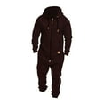 thumbnail image 1 of CHENge Mens Hooded Jumpsuit Full Zip Up Onesie Work Coverall Rompers Plus Size One Piece Overalls Jogging Suit with Pockets, 1 of 6