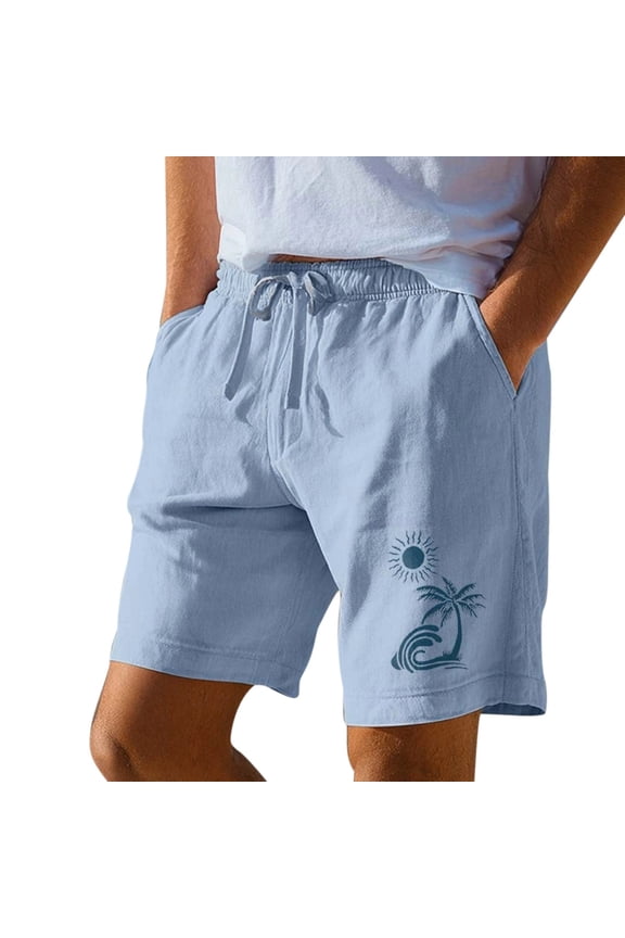 Mens Shorts Casual Floral Swim Trunks Quick-Dry Patriotic Swimming Trunks with Pockets Upf 50+ Sun Protection Beach Shorts Bathing Suits
