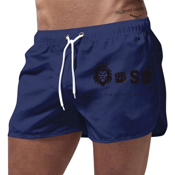 CHENge Mens Shorts Casual Retro Palm Tree Print Quick Dry Patriotic Swimming Trunks with Pockets Stretch Fabric Beach Shorts Bathing Suits