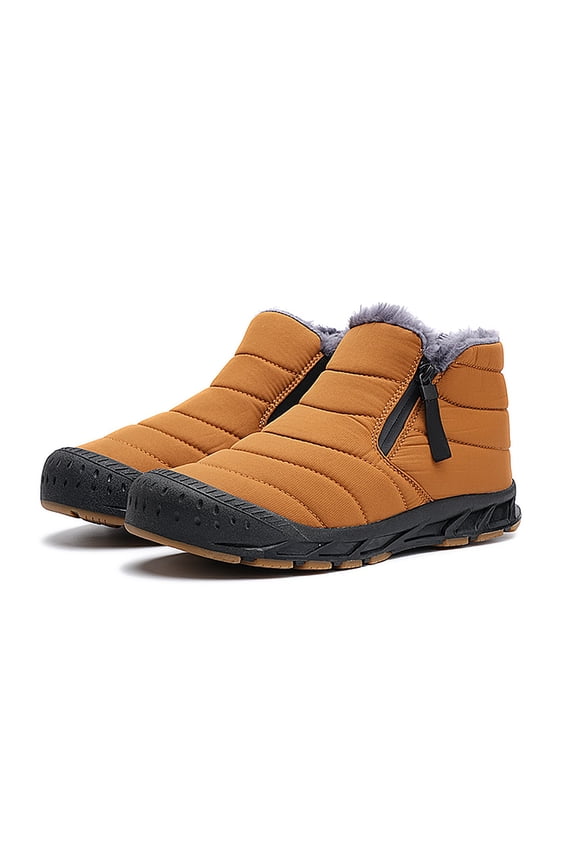 Mens Snow Boots Size 7 Ankle-High Pointed Toe Insulated Lined Fashion Comfort Elastic Walking Shoes(Coffee,9.5)