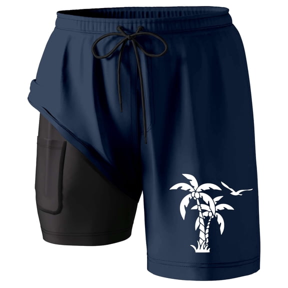 CHENge Mens Swim Trunks 3xl Big and Tall Casual Retro Solid Color Quick Dry Spring Break Swim Trunks with Soft Mesh Lining Anti-Chafe Mens Summer Clothes