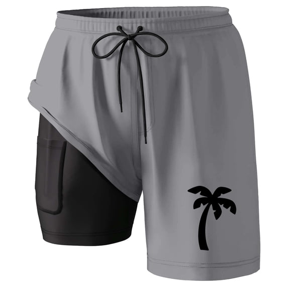 CHENge Mens Swim Trunks 3xl Big and Tall Slim Fit Tropical Print Quick-Dry Pool Swimming Trunks with Compression Liner Stretch Fabric Fishing Shorts for Men