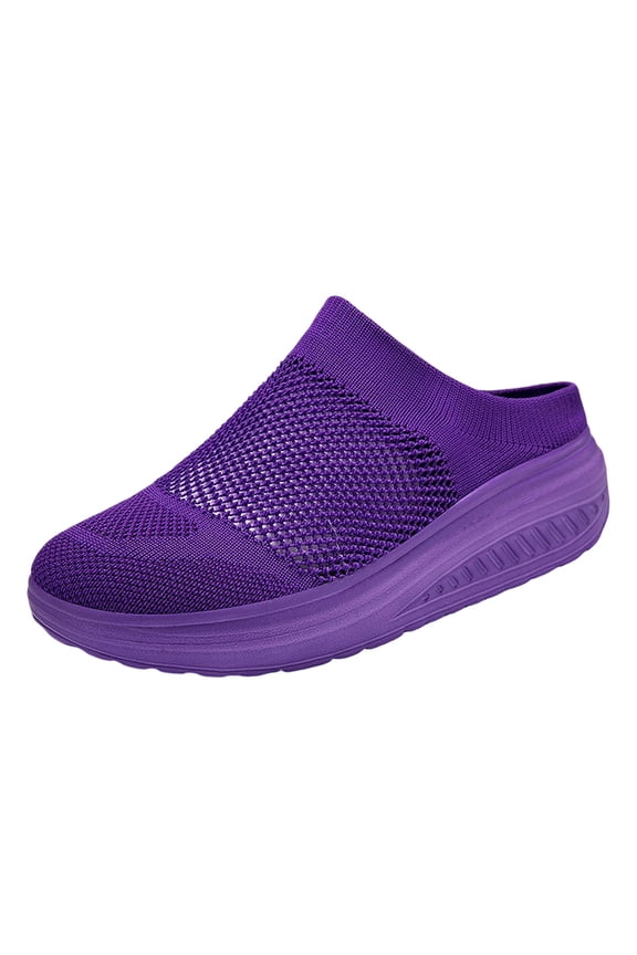 Mules for Women Men Orthopedic Shoe with Arch Support Diabetic Air-Cushion Slip-On Walking Shoes Breathable Lightweight Clogs Mesh Slippers Open Back Slip On Shoes