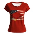thumbnail image 1 of CHENge On-Friday We Wear Red R.E.D Friday Remember Everyone Deployed Women's US Flag T-Shirt Black Small Classic Fit Short Sleeve, 1 of 3