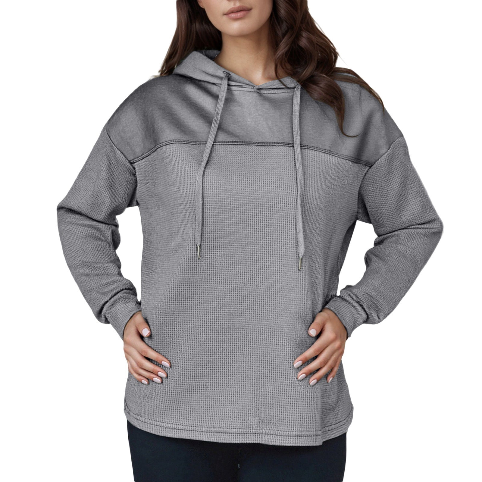 LYHIPSS Women's Oversized Full Zip Hoodie – Lightweight Long Sleeve Drawstring Jacket With Pockets