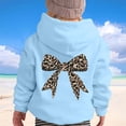 thumbnail image 1 of CHENge Oversizes Hoodies for Girls Leopard Bow Graphic Sweatshirt Long Sleeve Casual Hoodies for Kids(7-8 Years), 1 of 5