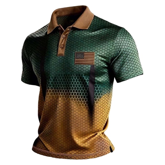 CHENge Patriotic Shirt For Independence Day Celebration Casual Button Down Top With Breathable For Comfort And Everyday Wear,M