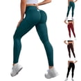 thumbnail image 1 of CHENge Running Leggings Relaxed Regular Fit Opaque Scrunch No See Through Tummy Control Cycling Workout Yoga Pants, 1 of 7