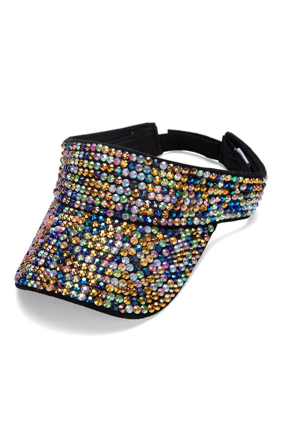 Sparkling Rhinestone Adjustable Unisex Baseball Cap Sporty Summer Sun Visor Hat