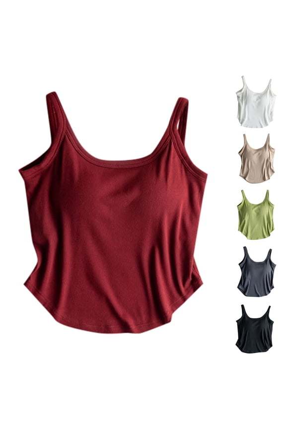Sport Tops for Women Sleeveless Athletic Tank Tops Scoop Neck Basic Undershirt Running Muscle Tank Yoga Shirts Lightweight Gym Clothes
