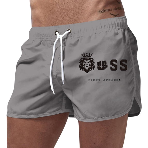CHENge Swim Shirt Men Slim Fit Tropical Print Quick Dry Pool Swimming Trunks with Pockets Stretch Fabric Mens Summer Clothes
