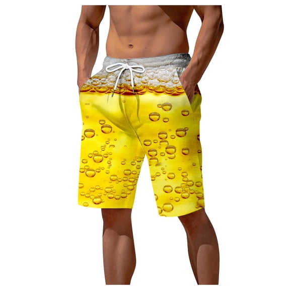 CHENge Swim Shorts Men Retro Athletic Solid Color Quick-Dry Surf Board Shorts with Pockets Upf 50+ Sun Protection Swimwear Bathing Suits