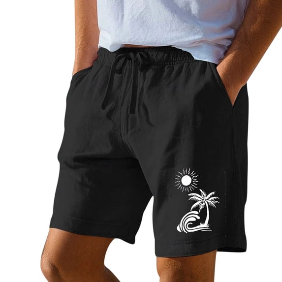 CHENge Swim Shorts Men Retro Athletic Tropical Print Quick Dry Spring Break Swim Trunks with Pockets Stretch Fabric Swimwear Bathing Suits