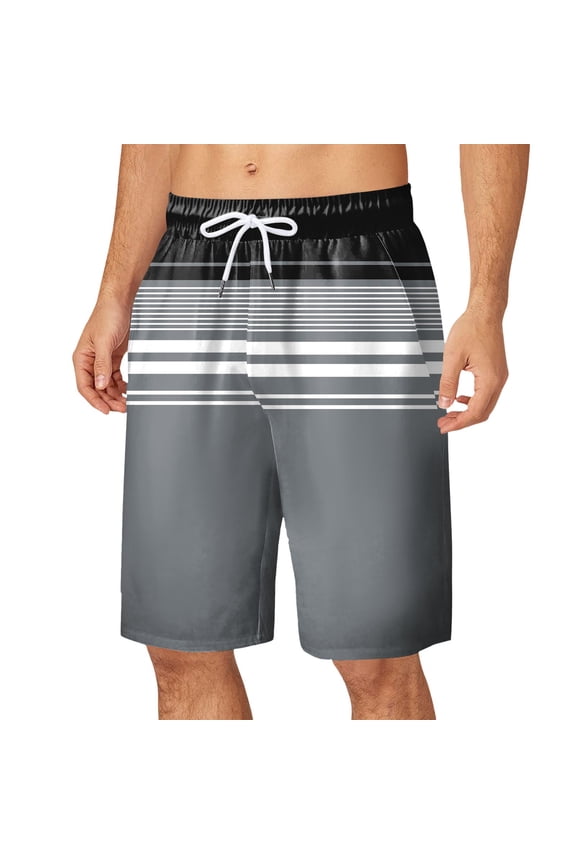 Swim Shorts men Loose Fit Palm Tree Print Quick-Dry Spring Break Swim Trunks with Pockets Upf 50+ Sun Protection Swimwear Bathing Suits