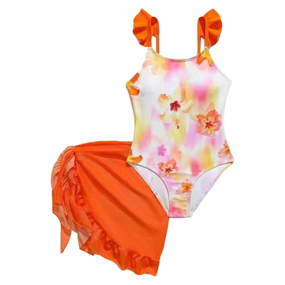CHENge Swimsuit for Girls 10 12 Regular Fit Color Block Soft Upf 50+ Uv Sun Protection One Piece Cut Out Bathing Suit Adjustable Straps Ruched Girls' Swimwear 9-16y