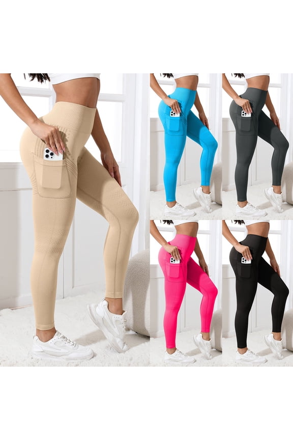 Thick Leggings for Women Relaxed Fit Moisture-Wicking 7/8 Length Soft Opaque Slim Tummy Control Printed Pants for Running Cycling Yoga