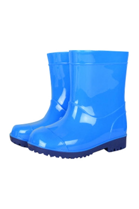 Toddler Kids Rain Boots For Boys Girls,Solid Color Waterproofs High Top Low Heel Rain Boots,Lightweight Spring Summer Fall RainBoots(Sky Blue)