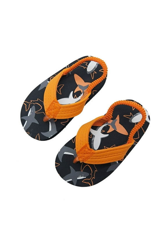 Toddler/Little Kid Dinosaur Flip Flop, Sandals Beach Pool Water Shoes with Back Strap
