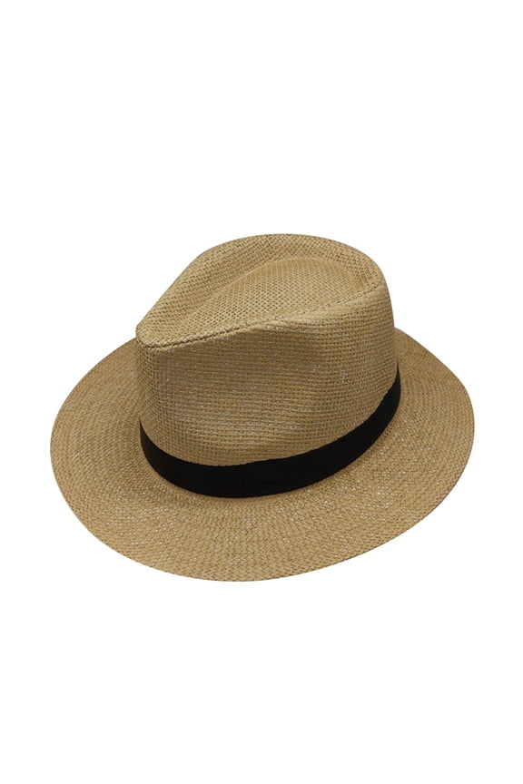 Unisex British Sun Hat Fashion Wide Brim Straw Hat for Adult Summer Outdoor Jazz Style