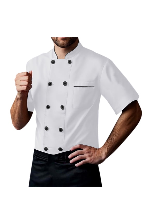 Unisex Chef Coat Long Sleeves Classic Double- Kitchen Chef Uniform