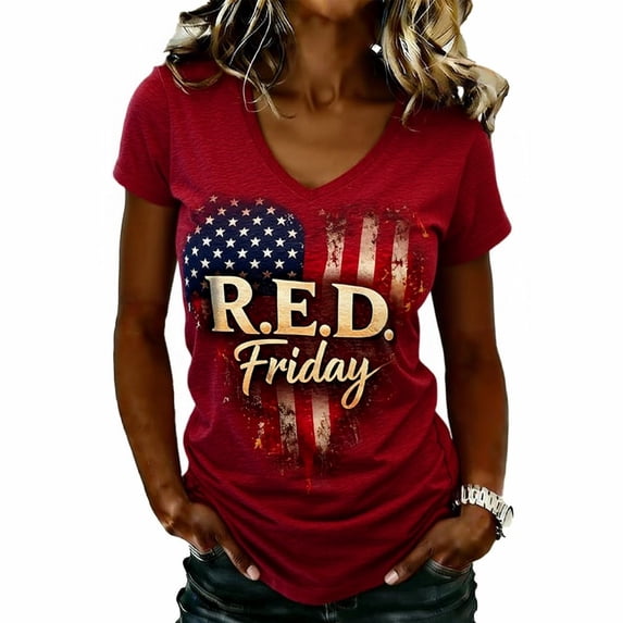 CHENge Unisex-Womens R.E.D Friday Classic Short Sleeve Remember Everyone Deployed Veteran T-Shirt