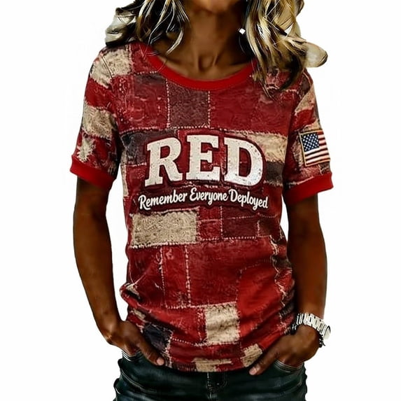 CHENge Unisex-Womens R.E.D Friday Classic Short Sleeve Remember Everyone Deployed Veteran T-Shirt