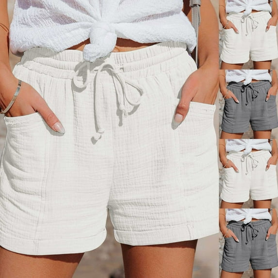 CHENge Women's 5" 7" 9" Inseam Cargo Shorts Quick Dry Hiking Athletic Shorts with Pockets for Golf Travel Summer