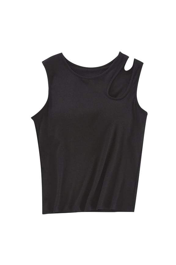 Women's Active Workout Tank Tops Racerback Sleeveless Athletic Tank Tops with Built Crewneck Undershirt Running Yoga Active Shirts Plus Size Gym Clothes