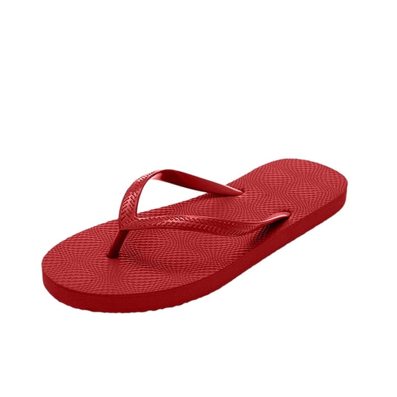 CHENge Women’s Basic Solid Color Flip Flops, Non-Slip Grid Texture Thong Sandals, Lightweight Summer Beach Slippers for Daily Wear