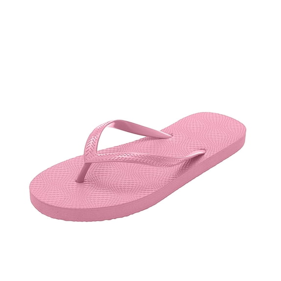 CHENge Women’s Basic Solid Color Flip Flops, Non-Slip Grid Texture Thong Sandals, Lightweight Summer Beach Slippers for Daily Wear