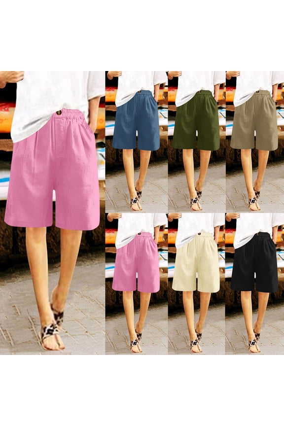 Women's Casual Sweat Shorts Cotton French Terry Fabric Drawstring with Pockets Lounge Weekend Wear Summer