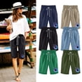 thumbnail image 1 of CHENge Women's Lounge Sweat Shorts French Terry Cotton Drawstring Waist with Pockets Relaxed Casual Home Wear Summer, 1 of 7