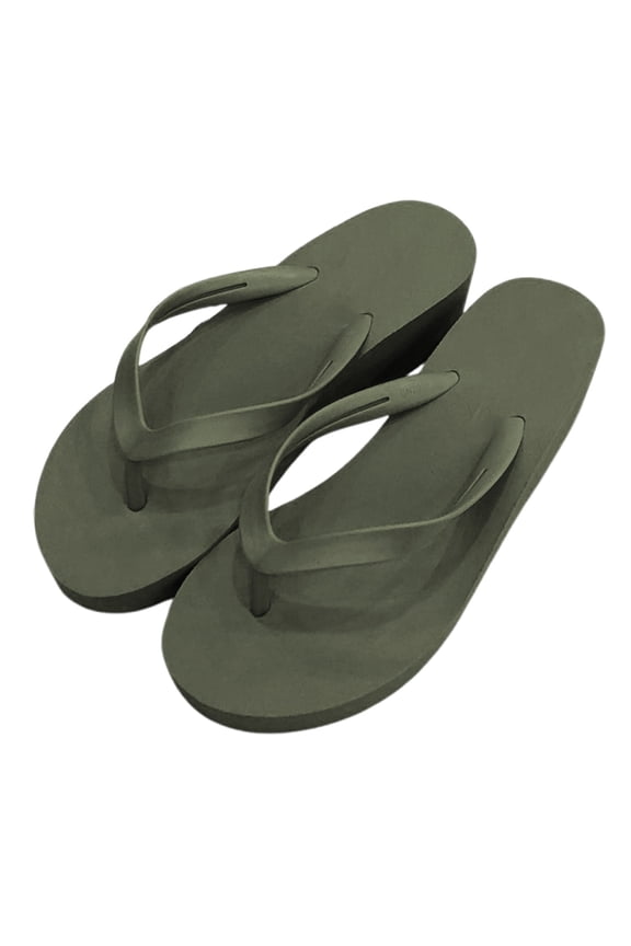Women’s Thick Platform Flip Flops, Solid Color Wedge Thong Sandals, Comfortable Non-Slip Summer Slippers in Multiple Colors