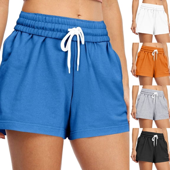 CHENge Women's Vacation Ready Shorts High Waisted Dressy Lounge Elastic Waist Comfortable Beach Casual Summer Bottoms
