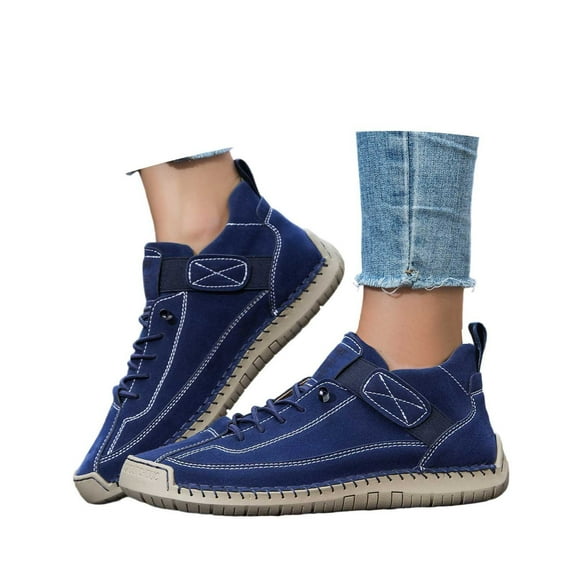 CHENge Womens Casual Shoes Ankle Chukka Boots Slip On Breathable Loafers Handmade Fashion Sneakers Mid top Walking Driving Flats Shoes