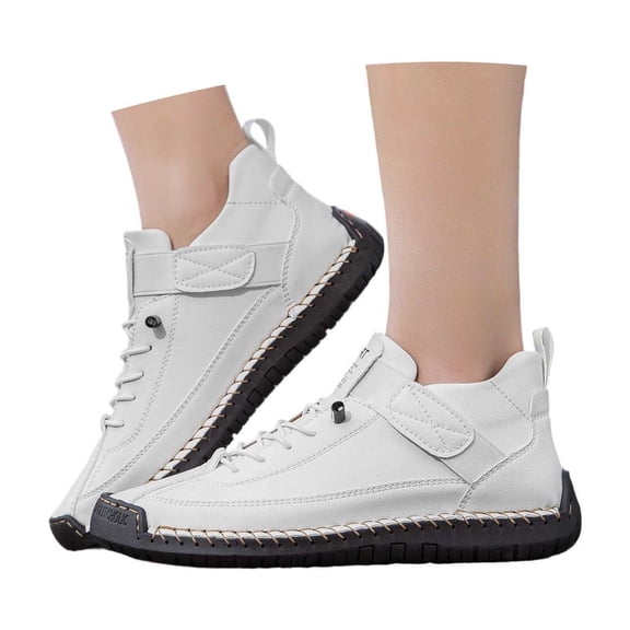 CHENge Womens Casual Shoes Ankle Chukka Boots Slip On Breathable Loafers Handmade Fashion Sneakers Mid top Walking Driving Flats Shoes