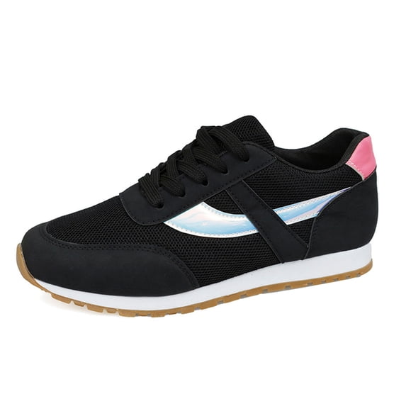 CHENge Womens Sneakers Casual Lightweight Skids-Resistants Tennis Outdoor Sports Shoes for Women(Black,7.5)