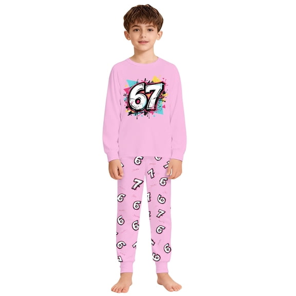 CHENge Youth Boy 67 shirt and Pants set 6 7 meme Top Tshirt 2Pcs Clothes Sets Six Seven Boys Girls Outfit for Kids 5-14 Y, 9-10 Years