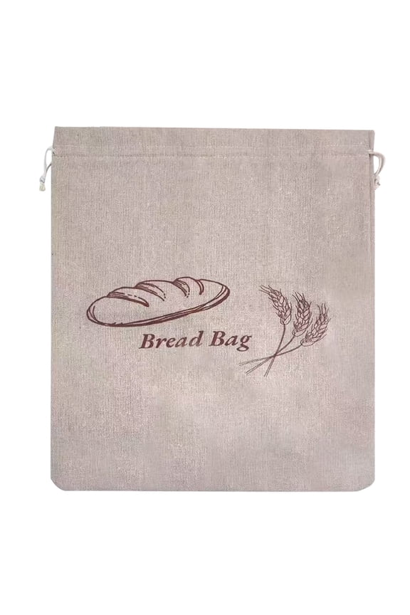 2-Pack Reusable Bread Bags 15x12 Inch - Linen Sourdough Storage with TPU Liner for Homemade Bread, Picnics & Gifts